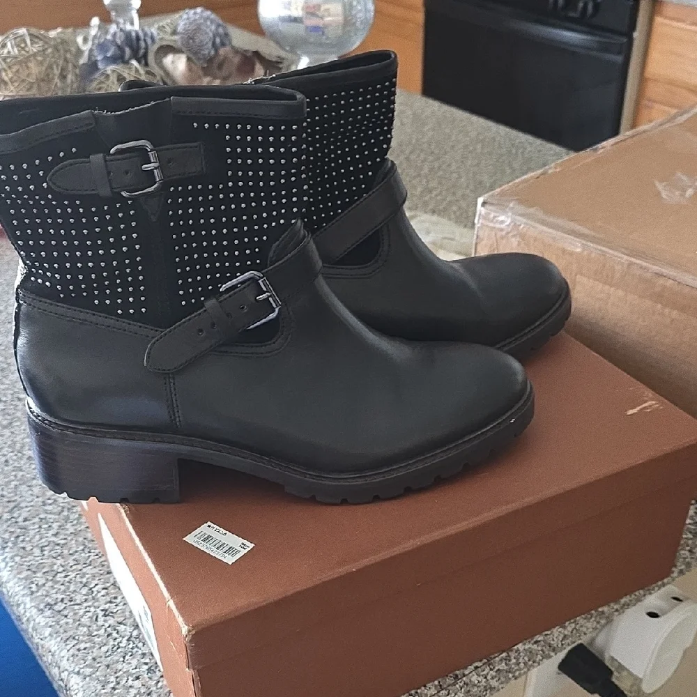Coach Black Studded Ankle Booties - Picture 13 of 16